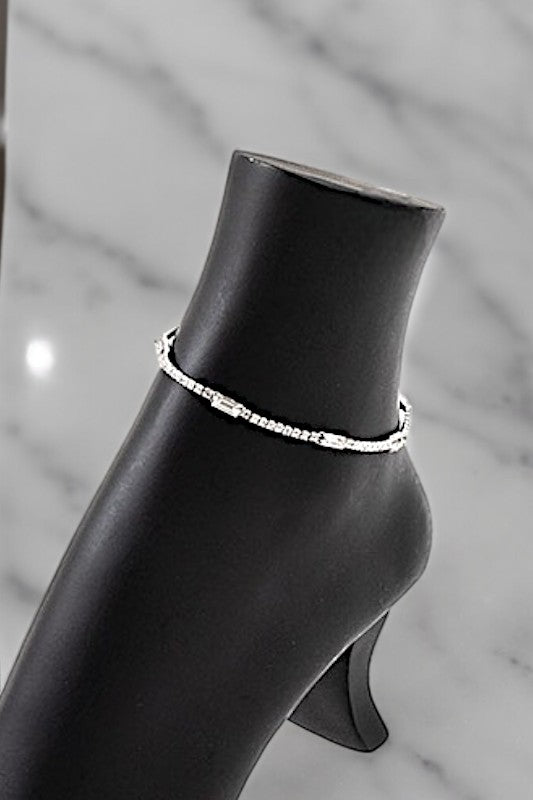 Rhinestone Pave Slider Anklet