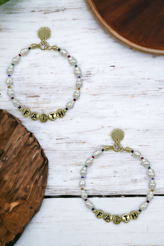 FAITH PEARL DROP EARRING