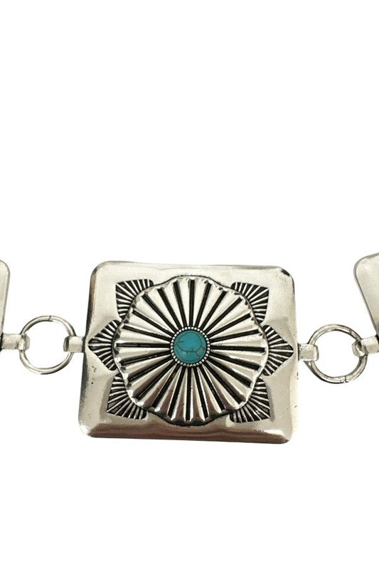 Western TQ Rectangle Concho Fashion Belt