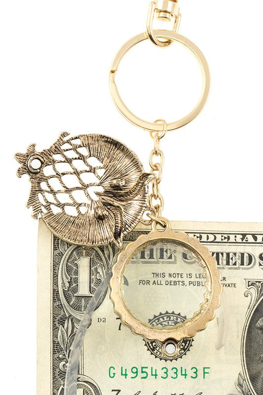 MAGNIFYING OWL KEYCHAIN