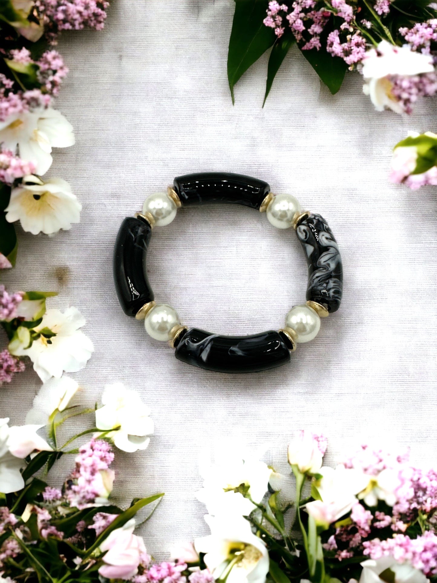 PEARL LINK BAR BRACELET