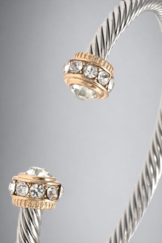 GEM TIP ROPE CUFF BRACELET