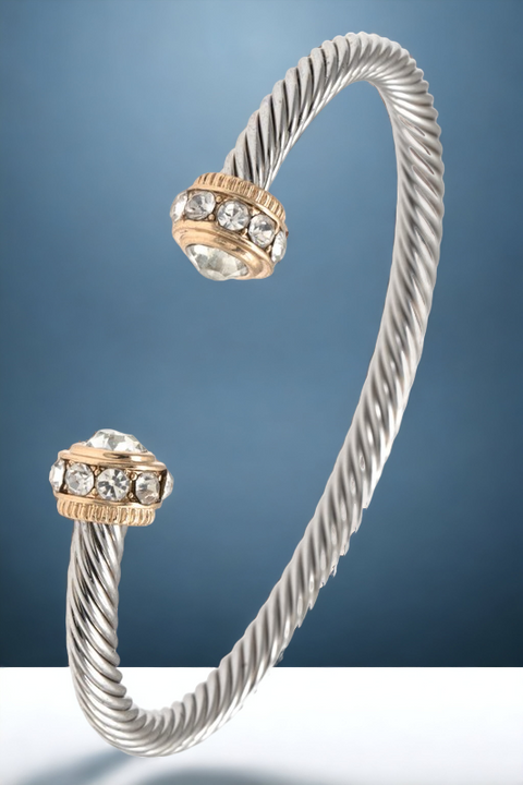 GEM TIP ROPE CUFF BRACELET