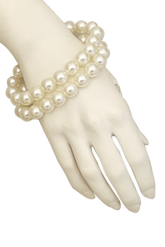 LONG PEARL NECKLACE SET