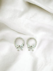 CZ STONE BOW ACCENT EARRING